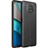 Case 4U Xiaomi Mi 10T Lite Kılıf Rugan Armor Deri Görünümlü Yüksek Kalite Silikon Niss Siyah