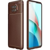 Case 4U Xiaomi Mi 10T Lite Kılıf Rugged Armor Karbon Desenli Lüx Negro Silikon Arka Kapak Kahverengi