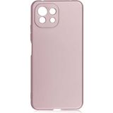 Case 4U Xiaomi Mi 11 Lite Kılıf Klasik Mat Renkli Yumuşak Premier Silikon Rose Gold