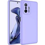 Case 4U Xiaomi Mi 11T 5G Kılıf Kamera Korumalı Içi Kadife Logosuz Mara Lansman Silinebilir Kılıf Lila