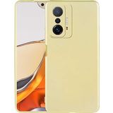 Case 4U Xiaomi Mi 11T 5G Kılıf Klasik Mat Renkli Yumuşak Premier Silikon Altın