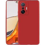 Case 4U Xiaomi Mi 11T 5G Kılıf Klasik Mat Renkli Yumuşak Premier Silikon Kırmızı