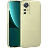 Case 4U Xiaomi Mi 12 Lite Kılıf Klasik Mat Renkli Yumuşak Premier Silikon Altın