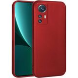 Case 4U Xiaomi Mi 12 Lite Kılıf Klasik Mat Renkli Yumuşak Premier Silikon Kırmızı