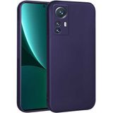 Case 4U Xiaomi Mi 12 Lite Kılıf Klasik Mat Renkli Yumuşak Premier Silikon Lacivert