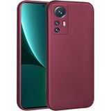 Case 4U Xiaomi Mi 12 Lite Kılıf Klasik Mat Renkli Yumuşak Premier Silikon Mürdüm