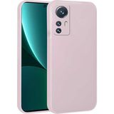 Case 4U Xiaomi Mi 12 Lite Kılıf Klasik Mat Renkli Yumuşak Premier Silikon Rose Gold