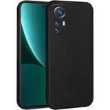 Case 4U Xiaomi Mi 12 Lite Kılıf Klasik Mat Renkli Yumuşak Premier Silikon Siyah