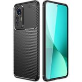 Case 4U Xiaomi Mi 12 Lite Kılıf Rugged Armor Karbon Desenli Lüx Negro Silikon Arka Kapak Siyah