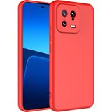 Case 4U Xiaomi Mi 13 Kılıf Kamera Korumalı Içi Kadife Logosuz Mara Lansman Silinebilir Kırmızı