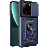 Case 4u Xiaomi Mi 13T Kılıf Ultra Korumalı Yüzüklü Manyetik Sürgülü Vega Kapak Lacivert