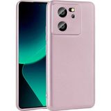 Case 4u Xiaomi Mi 13T Pro Kılıf Kamera Korumalı Klasik Mat Renkli Yumuşak Premier Silikon Rose Gold