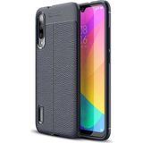 Case 4U Xiaomi Mi 9 Lite Kılıf Rugan Armor Deri Görünümlü Yüksek Kalite Silikon Niss Lacivert