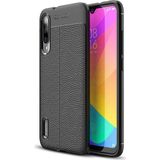 Case 4U Xiaomi Mi 9 Lite Kılıf Rugan Armor Deri Görünümlü Yüksek Kalite Silikon Niss Siyah