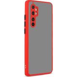 Case 4U Xiaomi Mi ile uyumlu Note 10 Lite Kılıf Kamera Korumalı Mat Renkli Buzlu Hux Silikon Kırmızı HBV00000YDO3O
