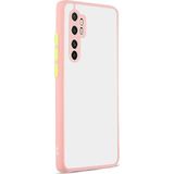Case 4U Xiaomi Mi ile uyumlu Note 10 Lite Kılıf Kamera Korumalı Mat Renkli Buzlu Hux Silikon Pembe HBV00000YDO3J