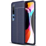 Case 4U Xiaomi Mi Note 10 Kılıf Rugan Armor Deri Görünümlü Yüksek Kalite Silikon Niss Lacivert