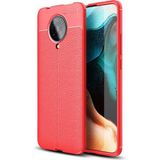 Case 4u Xiaomi Poco F2 Pro Kılıf Rugan Armor Deri Görünümlü Yüksek Kalite Silikon Niss Kırmızı