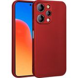 Case 4U Xiaomi Redmi 12 Kılıf Mat Renkli Yumuşak Premier Silikon Kapak Kırmızı