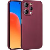 Case 4U Xiaomi Redmi 12 Kılıf Mat Renkli Yumuşak Premier Silikon Kapak Mürdüm