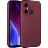 Case 4U Xiaomi Redmi 12C Kılıf Kamera Korumalı Klasik Mat Renkli Yumuşak Premier Silikon Mürdüm