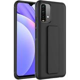 Case 4U Xiaomi Redmi ile uyumlu Note 10 / 10s Kılıf Stand Olabilen Mat Yüzey Kaliteli TPU Silikon Qstand Arka Kapak Siyah HBCV00002LIQVX