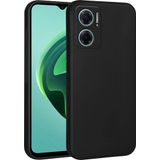Case 4U Xiaomi Redmi ile uyumlu Note 11E Kılıf Mat Renkli Yumuşak Kalın Sağlam Silikon Kılıf Biye Siyah HBCV00003NYMQ7