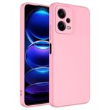 Case 4U Xiaomi Redmi ile uyumlu Note 12 5G Kılıf Kamera Korumalı Içi Kadife Logosuz Mara Lansman Silinebilir Arka Kapak Pembe HBCV00004B7CK8