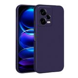 Case 4U Xiaomi Redmi ile uyumlu Note 12 Pro 5G Kılıf Kamera Korumalı Klasik Mat Renkli Yumuşak Premier Silikon Lacivert HBCV000047XA7J