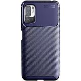 Case 4U Xiaomi Redmi Note 10 5G Kılıf Rugged Armor Karbon Desenli Lüx Negro Silikon Arka Kapak Lacivert