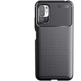 Case 4U Xiaomi Redmi Note 10 5G Kılıf Rugged Armor Karbon Desenli Lüx Negro Silikon Arka Kapak Siyah