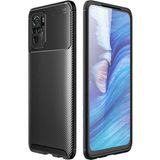 Case 4U Xiaomi Redmi Note 10 Kılıf Rugged Armor Karbon Desenli Lüx Negro Silikon Arka Kapak Siyah