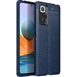Case 4U Xiaomi Redmi Note 10 Pro Kılıf Rugan Armor Deri Görünümlü Yüksek Kalite Silikon Niss Lacivert