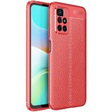 Case 4U Xiaomi Redmi Note 11 4G Kılıf Rugan Armor Deri Görünümlü Yüksek Kalite Silikon Niss Kırmızı