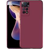 Case 4U Xiaomi Redmi Note 11 Pro 5G Kılıf Klasik Mat Renkli Yumuşak Premier Silikon Mürdüm