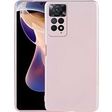 Case 4U Xiaomi Redmi Note 11 Pro 5G Kılıf Klasik Mat Renkli Yumuşak Premier Silikon Rose Gold
