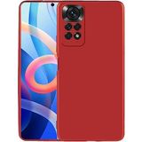 Case 4U Xiaomi Redmi Note 11s / Redmi Note 11 Kılıf Klasik Mat Renkli Yumuşak Premier Silikon Kırmızı