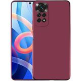 Case 4U Xiaomi Redmi Note 11s / Redmi Note 11 Kılıf Klasik Mat Renkli Yumuşak Premier Silikon Mürdüm