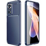 Case 4U Xiaomi Redmi Note 12 Pro 4g Kılıf Rugged Armor Karbon Desenli Lüx Negro Silikon Arka Kapak Lacivert
