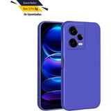 Case 4U Xiaomi Redmi Note 12 Pro 5G Kılıf Kamera Korumalı Klasik Mat Renkli Yumuşak Premier Silikon Saks Mavi