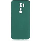 Case 4U Xiaomi Redmi Note 8 Pro Kılıf Kamera Korumalı Içi Kadife Logosuz Mara Lansman Silinebilir Kılıf Koyu Yeşil