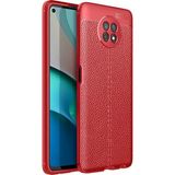 Case 4U Xiaomi Redmi Note 9T Kılıf Rugan Armor Deri Görünümlü Yüksek Kalite Silikon Niss Kırmızı