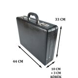 Case Club 10 cm Bond Körüklü Evrak Çantası Şifreli Organizer Iç Bölmeli Para Çantası - Siyah