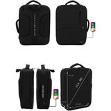 Case Club 1407 Sırt Çantası 15,6 Inç USB Aparatlı Omuz Askılı Su Geçirmez Kumaş