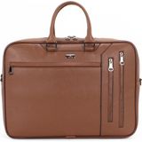 Case Club 17'' Inç Laptop Bölmeli Evrak ve El Çantası Su Geçirmez Dış Yüzey - Taba