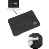 Case Club 17'' ve 17.3'' Inç Macbook File Sünger Laptop Kılıfı - Siyah