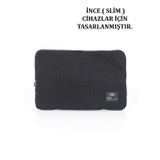 Case Club 17,3'' inç File Sünger Slim Macbook ve Laptop Kılıf İnce Tasarım Siyah