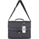 Case Club 2007 Evrak Laptop Çantası 15,6 Inç Omuz Askılı Taban Korumalı Su Geçirmez Dış Yüzey - 0 - Siyah