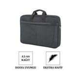 Case Club 2117 Büyük Boy 17,3 Inç Laptop Evrak Çantası Siyah