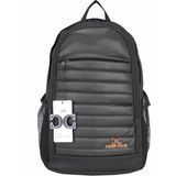 Case Club Basic Laptop Sırt Çantası 15,6 Inç Darbe Emici Koruma Su Geçirmez Kumaş - 15x30x45 - Siyah - Turuncu